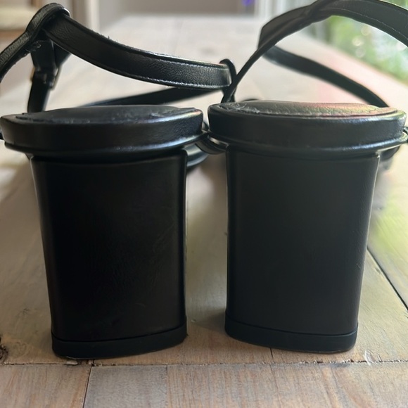 Frame Le Braxton Strappy Leather Black Sandal Square Toe Women EUR 39.5 US 9 - Picture 10 of 15